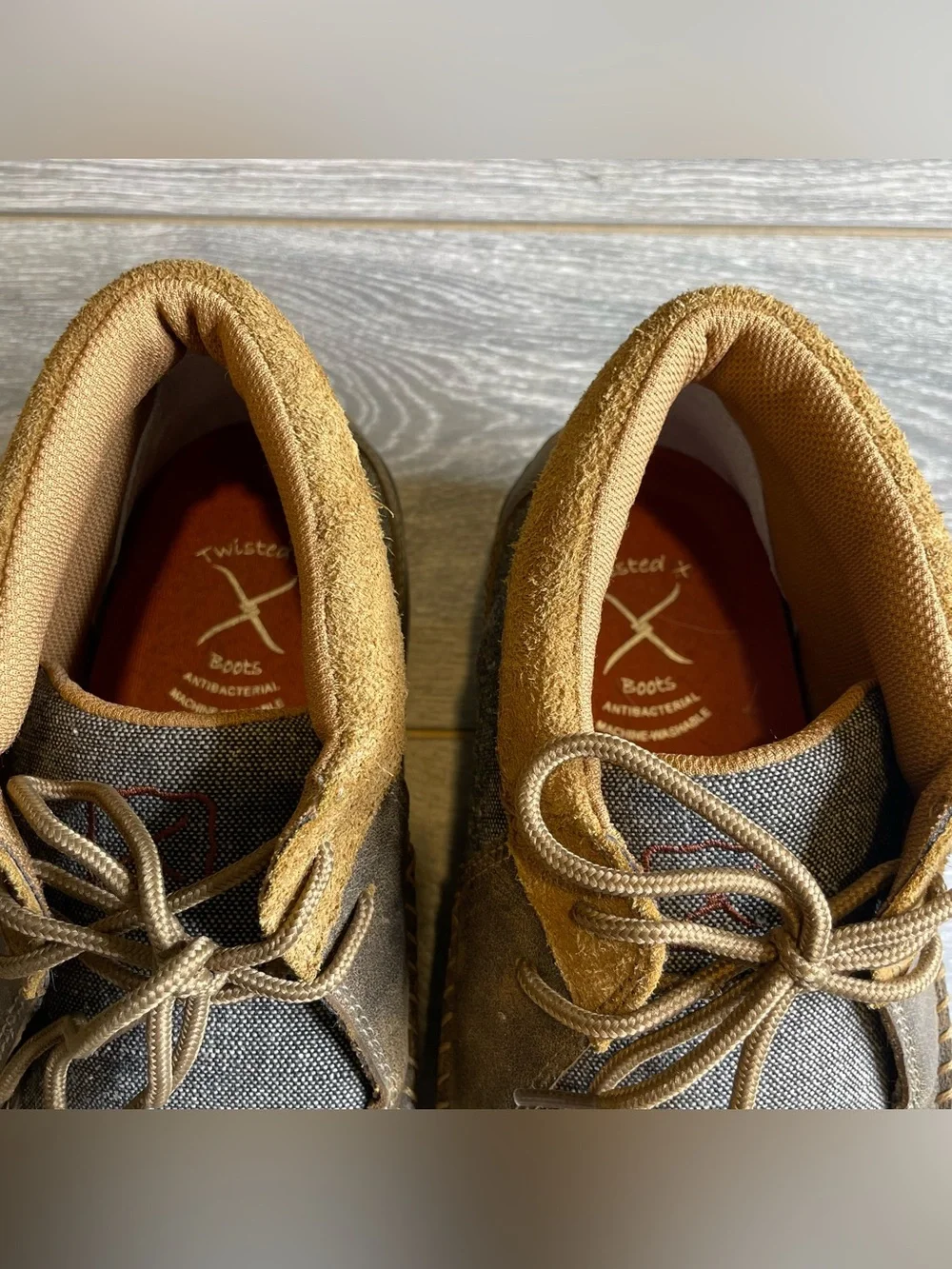 Twisted X Men's MDM0070 Eco Mocs Size 12W Brown Leather Tweed Chukka